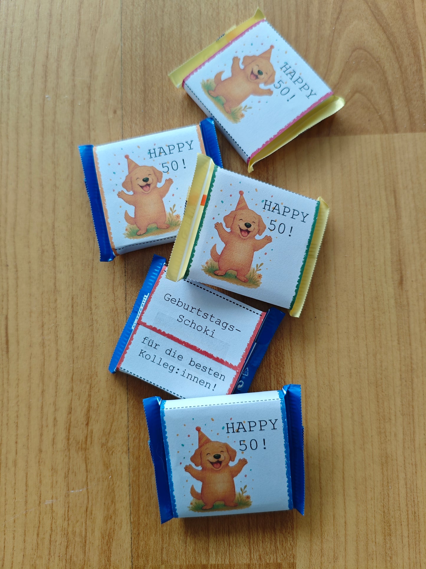 Happy 50 - DIY Bastelvorlage - Bandarole - Mini-Rittersport