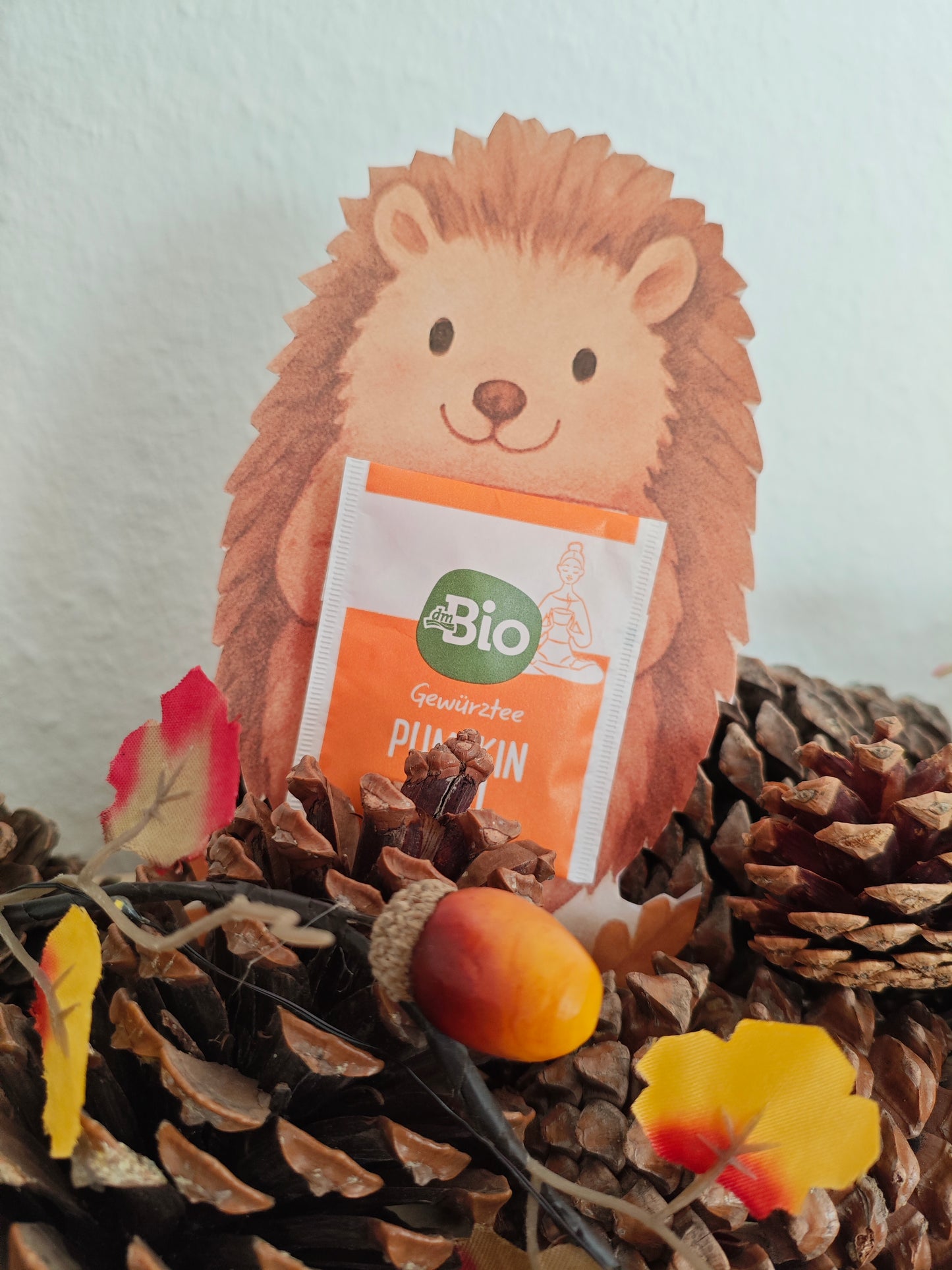 Bastelvorlage - Herbstferien - Teegruß - Igel - Sofortdownload