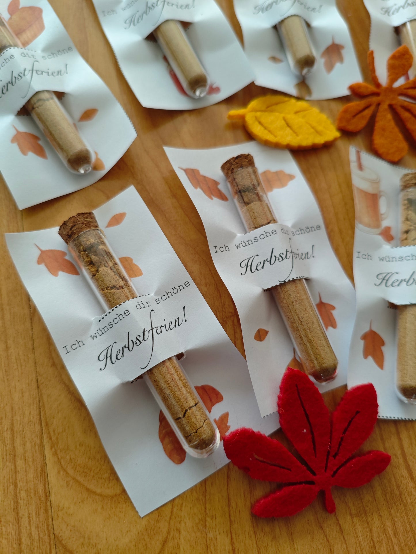 FREEBIE - Bandarole - Pumpkin Spice - Mini-Reagenzglas - Bastelvorlage - DIY - Sofortdownload