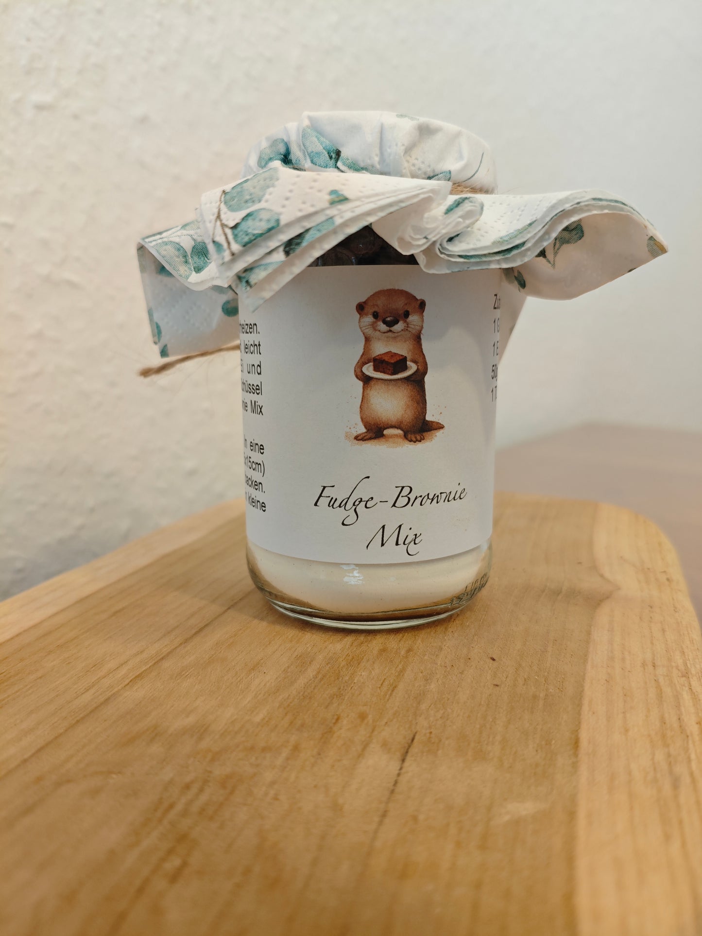 Bandarole - Fudge-Brownie Mix im Glas - Geschenk im Kollegium - Allrounder - Für SchokoladenliebhaberInnen- DIY - Sofortdownload