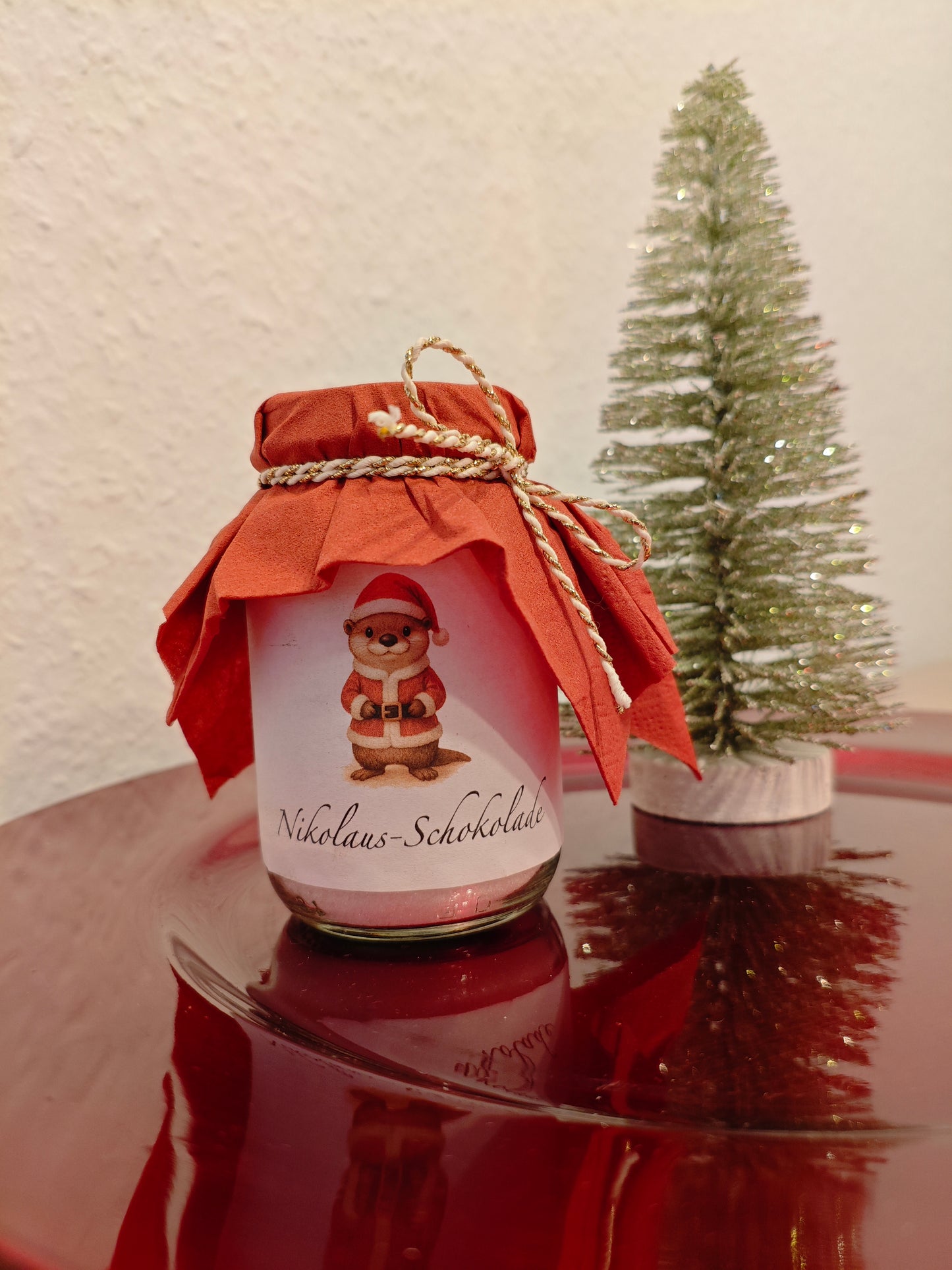 Banderole - Nikolaus Schokolade - Trinkmischung im Glas - DIY - Sofortdownload