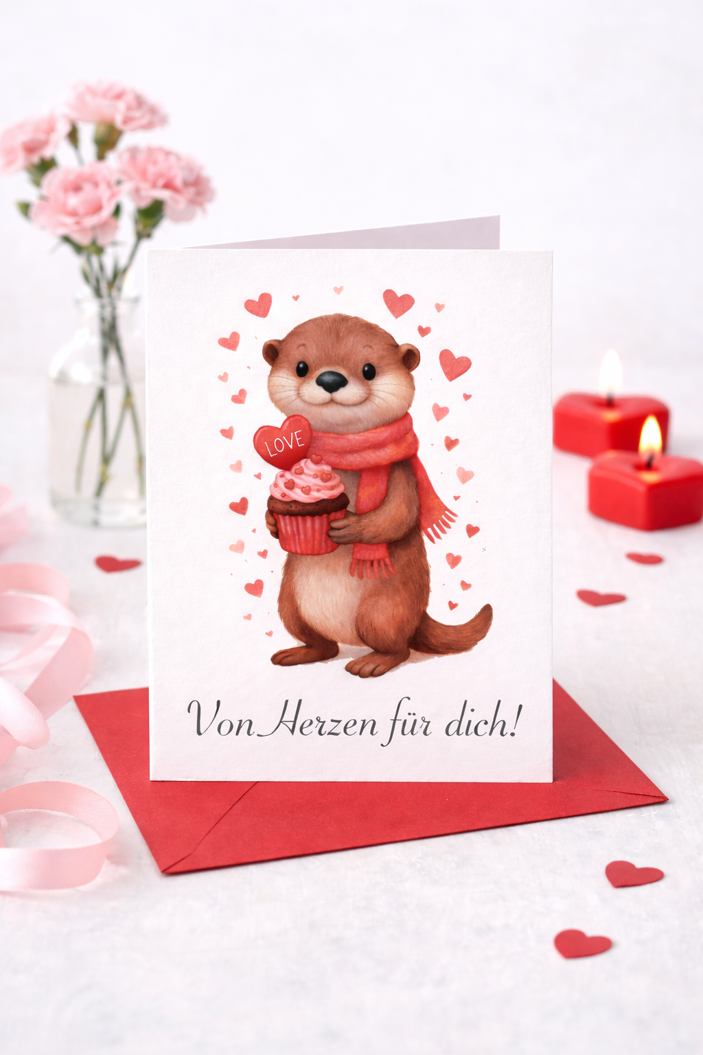 Klappkarte - Von Herzen für dich - DIN A5 - Sofortdownload