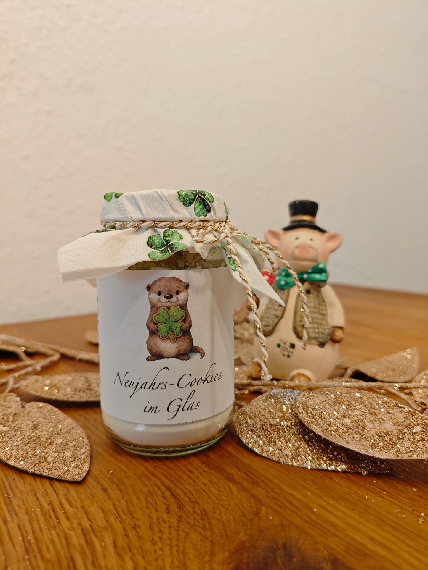 Neujahrscookies im Glas - Glück schenken