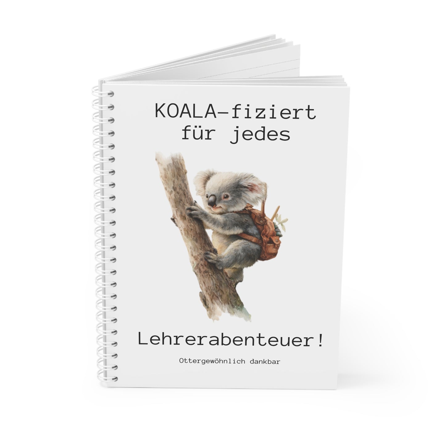 Notizbuch "KOALA-fiziert für jedes Lehrerabenteuer" - Weiß