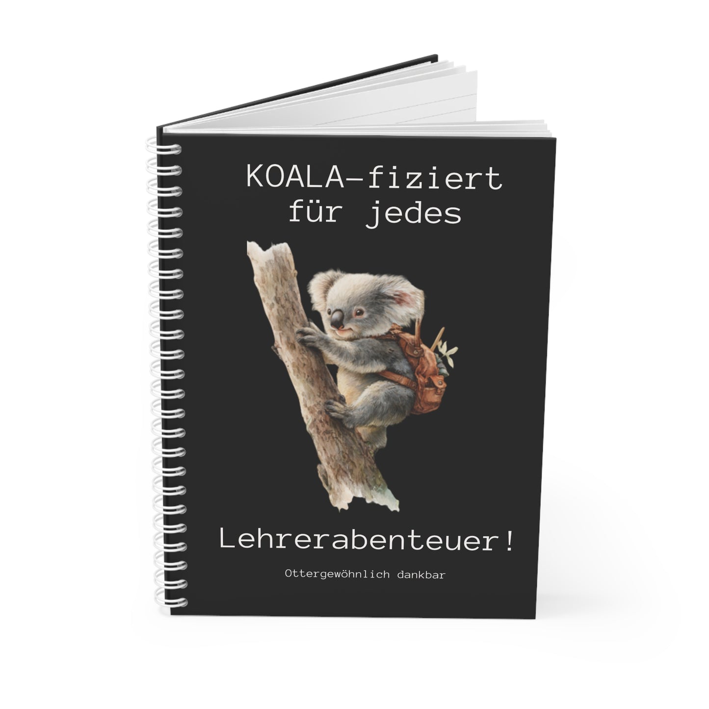 Notizbuch "KOALA-fiziert für jedes Lehrerabenteuer" - Schwarz