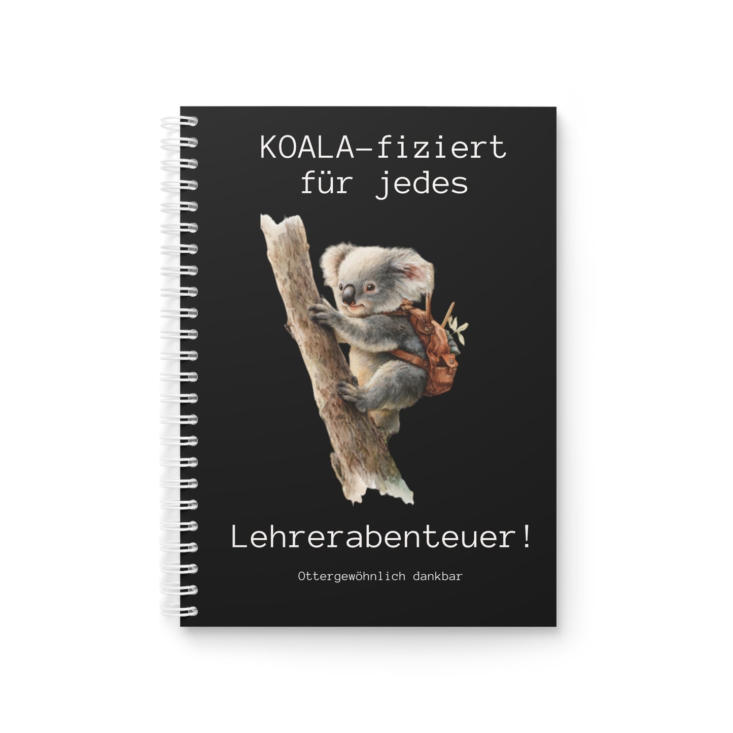 Notizbuch "KOALA-fiziert für jedes Lehrerabenteuer" - Schwarz