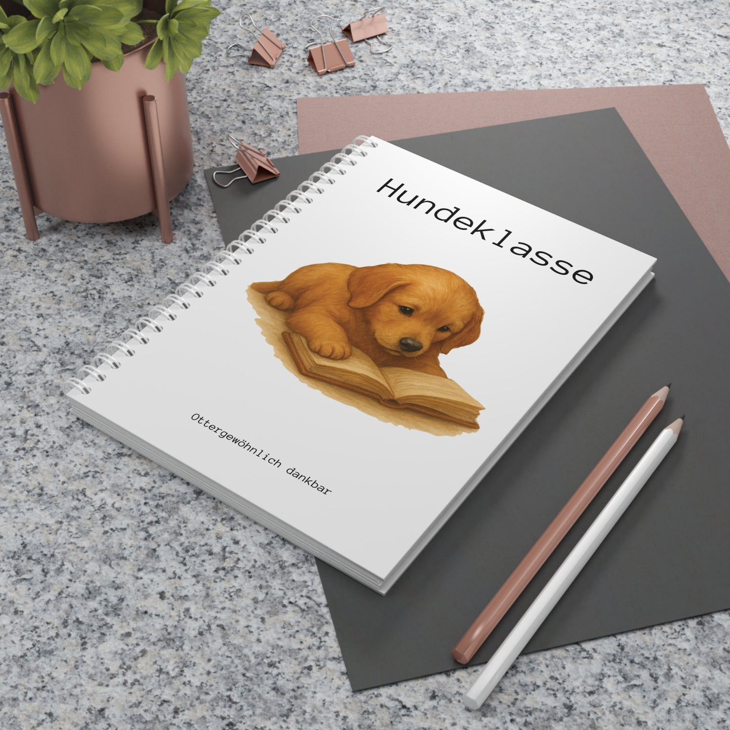 Notizbuch "Hundeklasse" - Weiß
