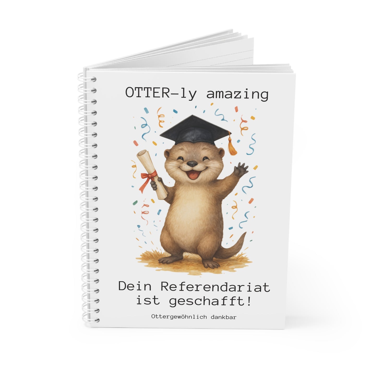 Notizbuch "Otterly amazing, dein Referendariat ist geschafft! - Weiß