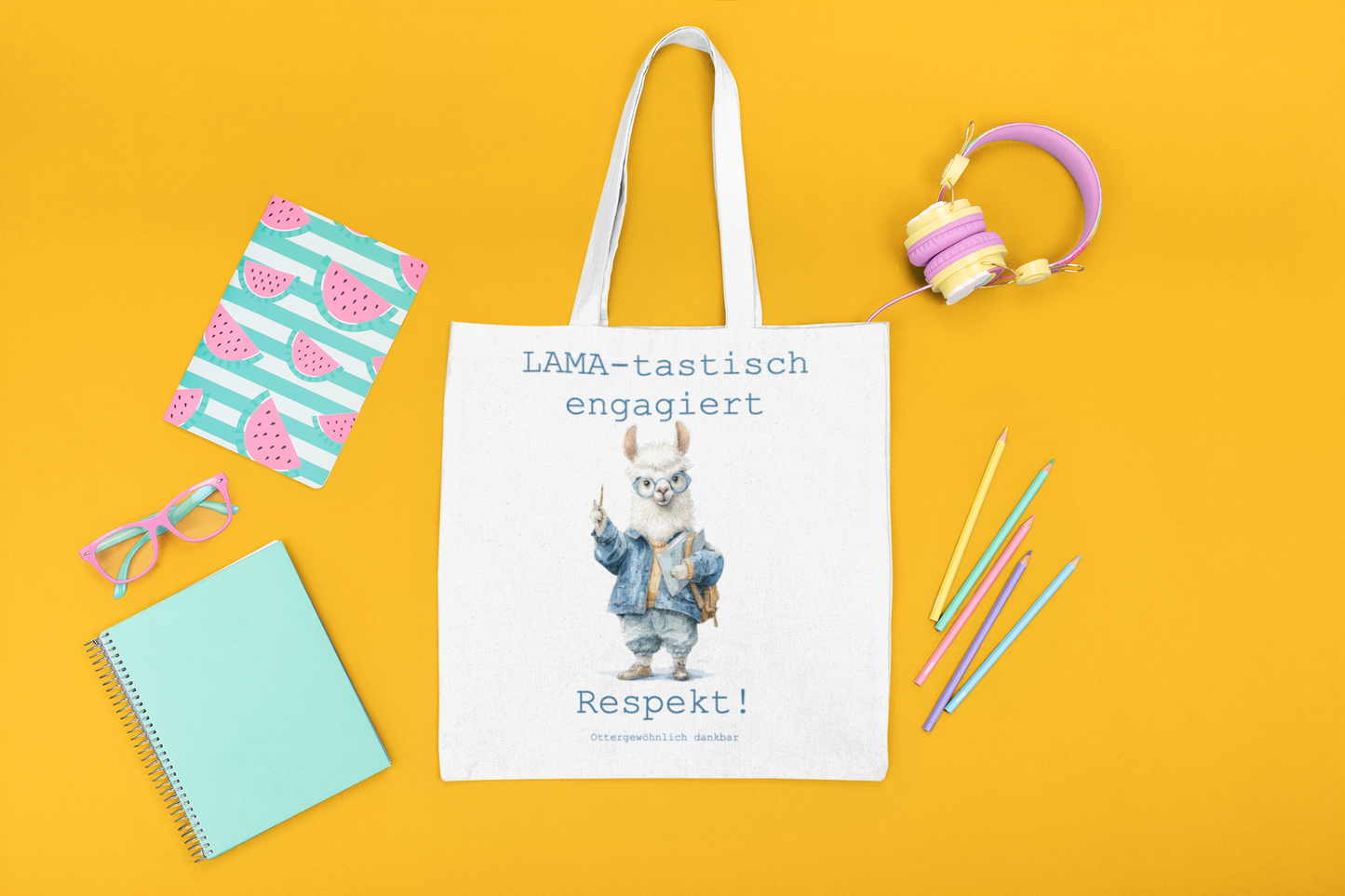 Jutebeutel "LAMA-tastisch engagiert, Respekt!"