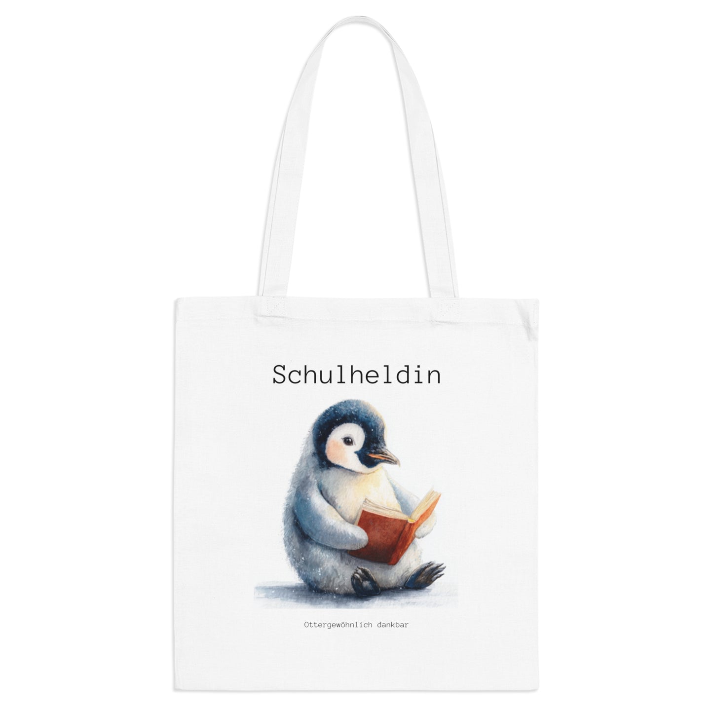 Jutebeutel "Schulheldin Pinguin"