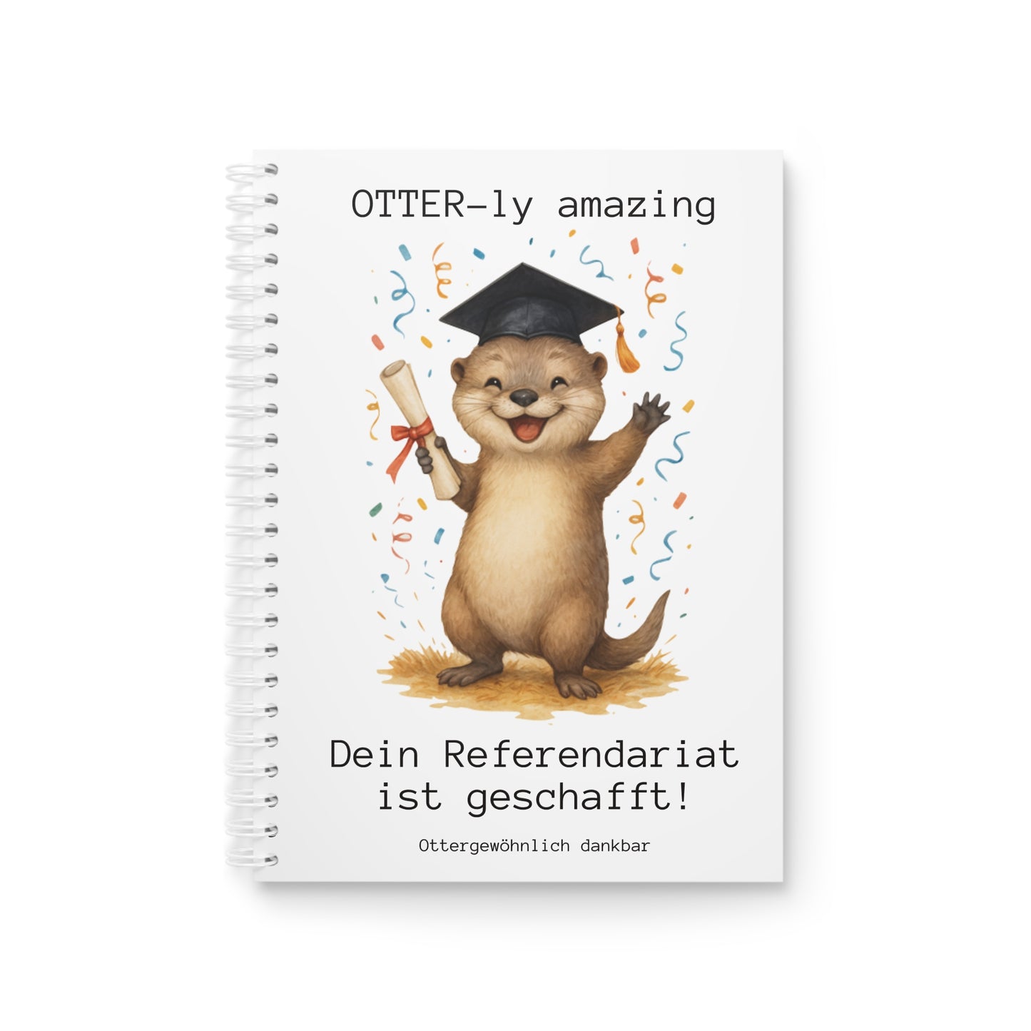 Notizbuch "Otterly amazing, dein Referendariat ist geschafft! - Weiß