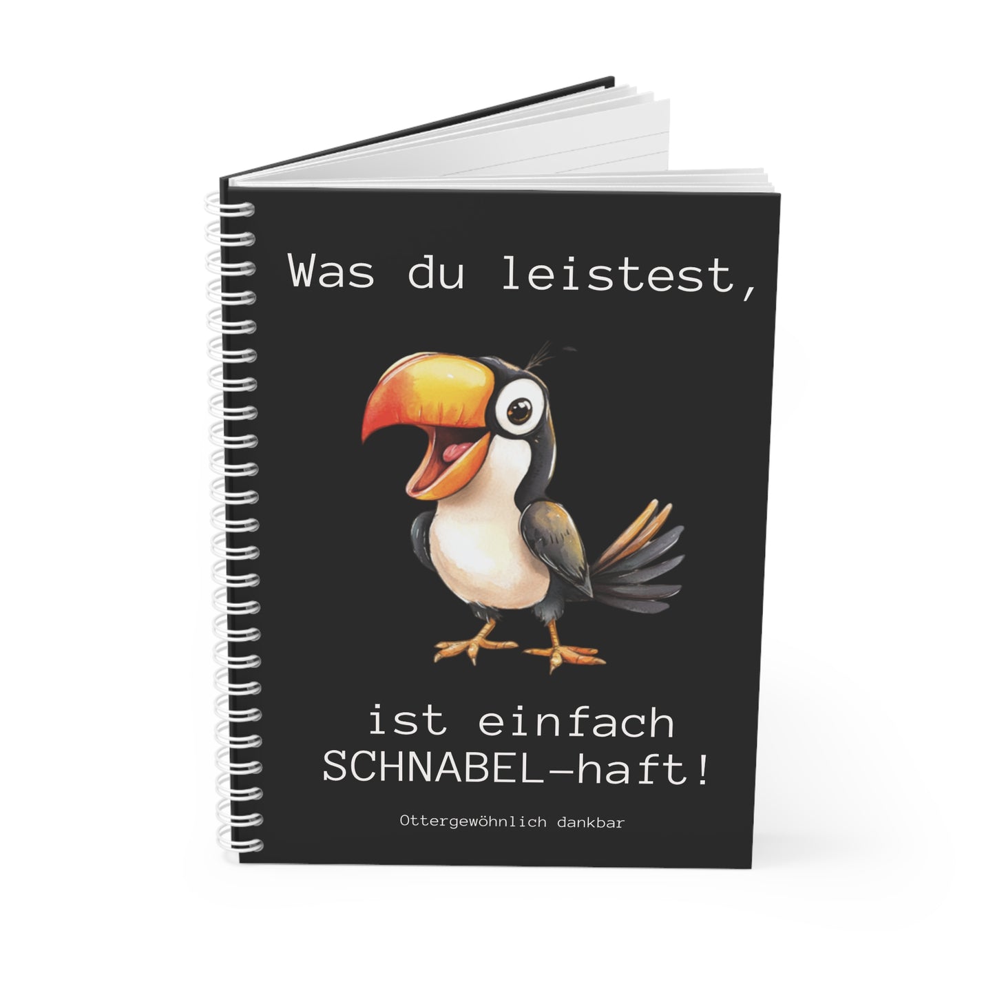 Notizbuch "Was du leistest, ist einfach SCHNABEL-haft!" - Schwarz