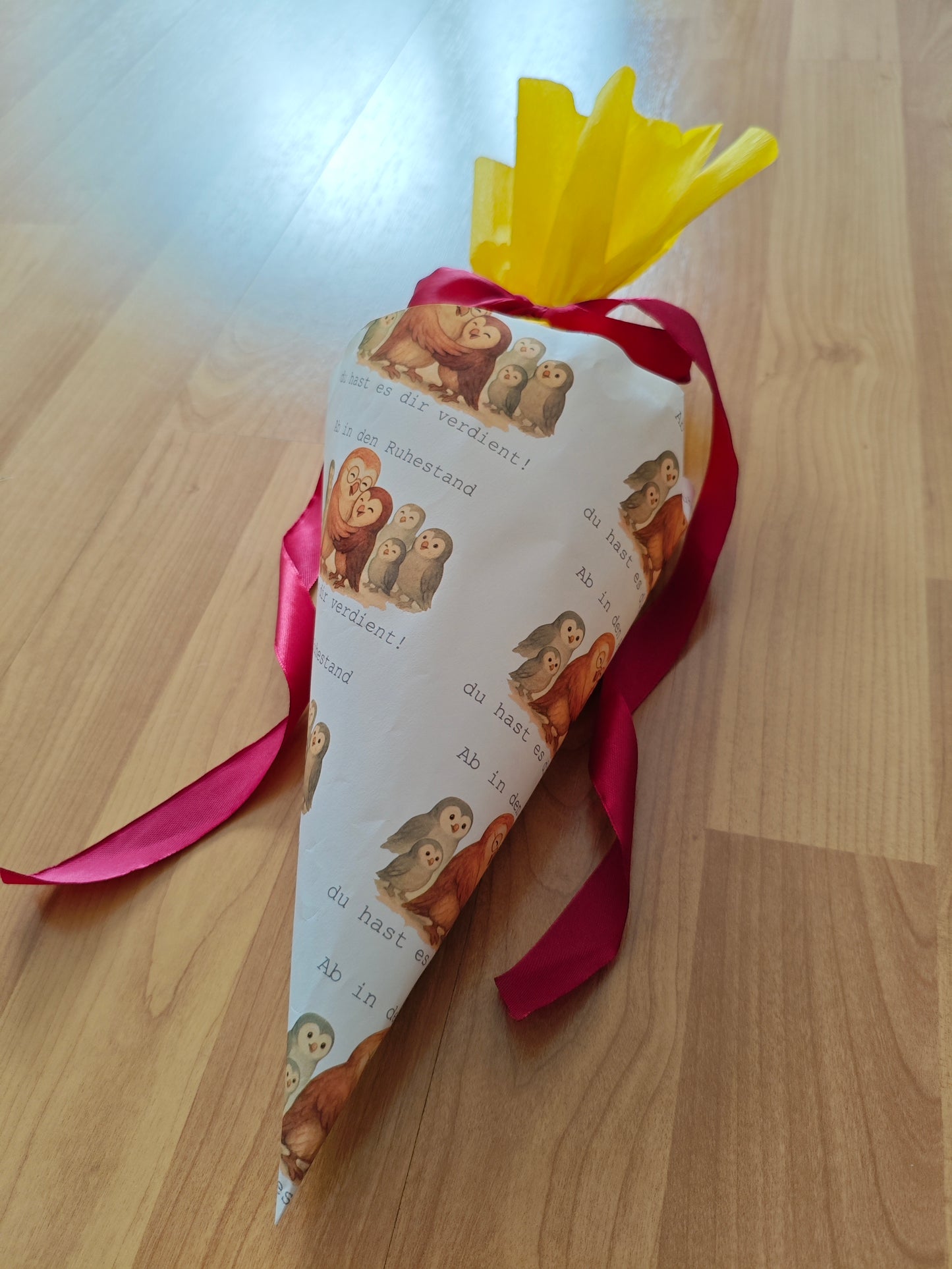 Ruhestandstüte – Herzlich Willkommen im Ruhestand - Goodbye Schule – DIY Schultüte zum selber basteln – Sofort-Download