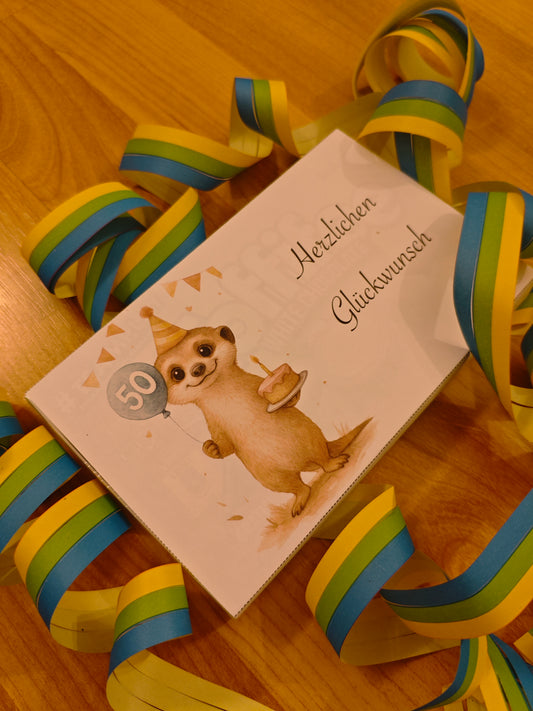 Bastelvorlage - Toffifee-Bandarole - 50. Geburtstag - Geburtstagsgeschenk - im - Kollegium - DIY - Sofortdownload