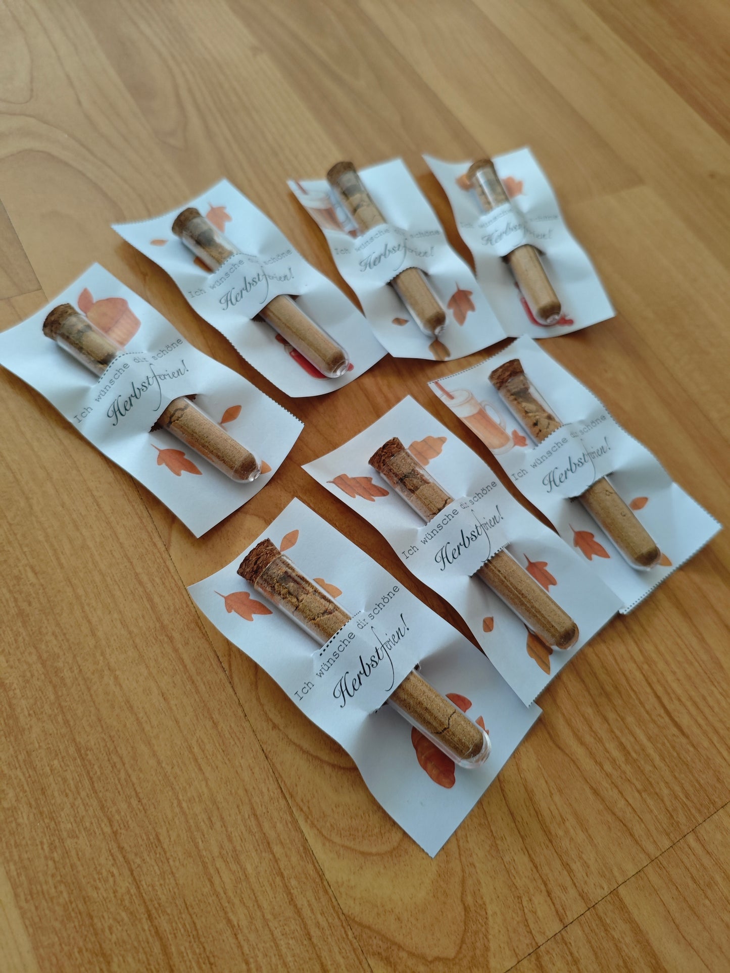 FREEBIE - Bandarole - Pumpkin Spice - Mini-Reagenzglas - Bastelvorlage - DIY - Sofortdownload