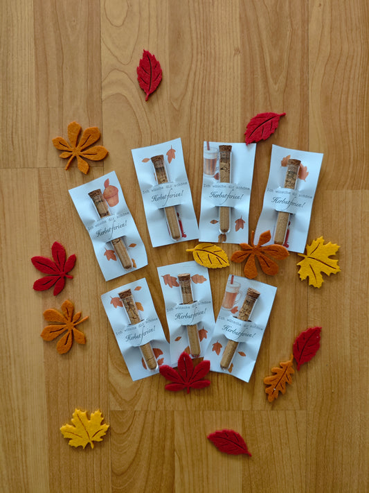 FREEBIE - Bandarole - Pumpkin Spice - Mini-Reagenzglas - Bastelvorlage - DIY - Sofortdownload
