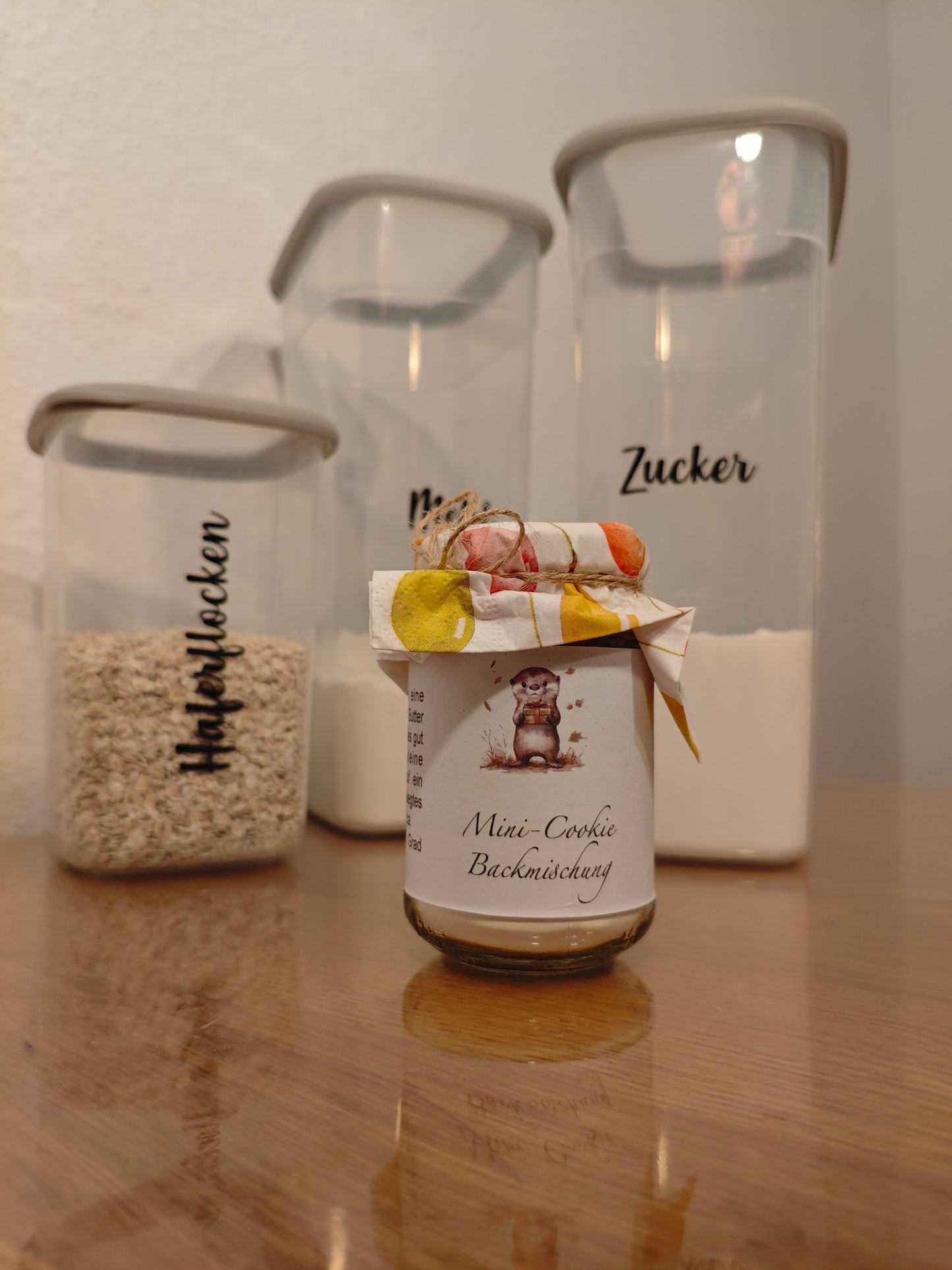 Bandarole - Mini-Keksbackmischung im Glas - Geschenk im Kollegium - Allrounder - DIY - Sofortdownload