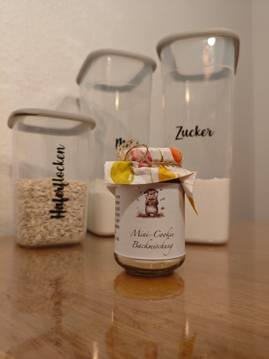 Bandarole - Mini-Keksbackmischung im Glas - Geschenk im Kollegium - Allrounder - DIY - Sofortdownload