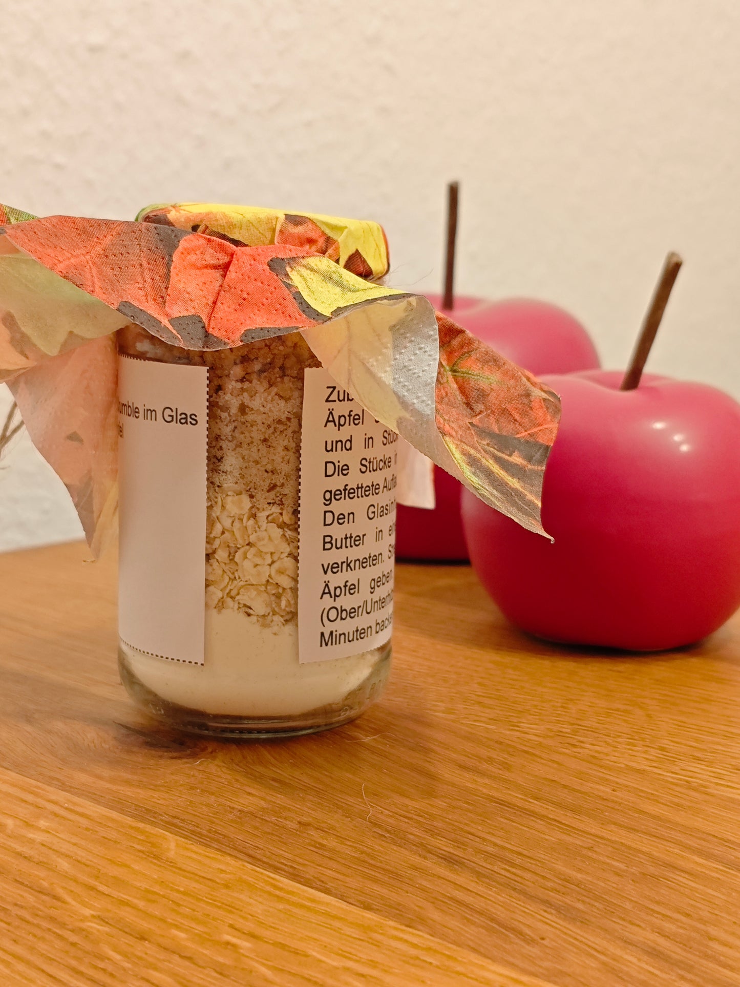 Bandarole - Apfel-Crumble im Glas - Geschenk im Kollegium - Allrounder -  DIY - Sofortdownload