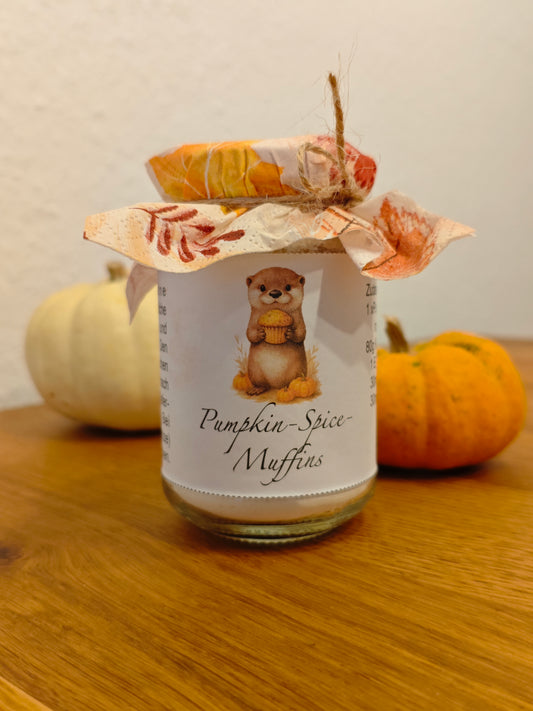Bandarole - Pumpkin-Spice-Muffins - Backmischung im Glas - Herbststimmung - DIY - Sofortdownload