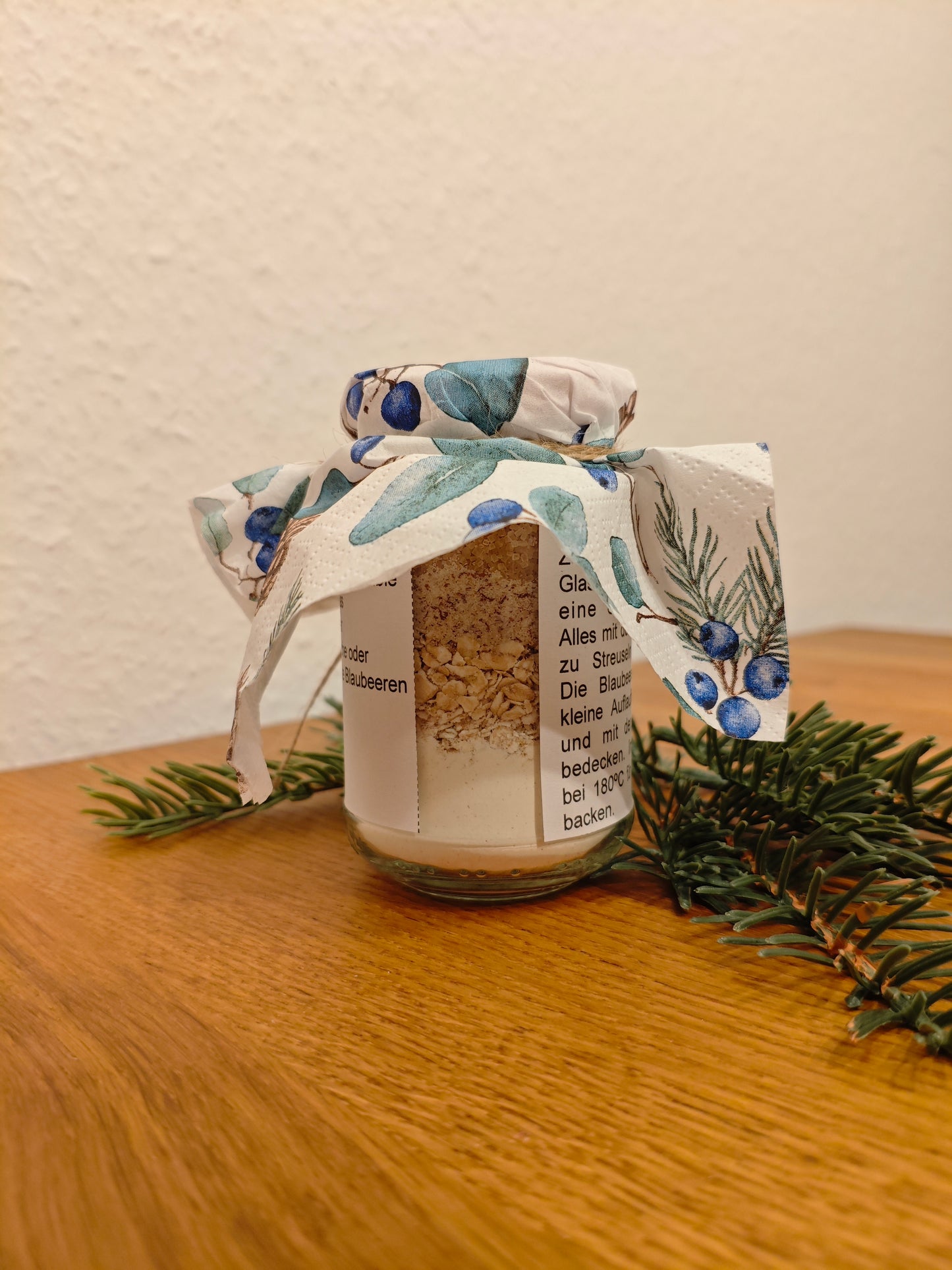 Banderole - Blaubeer-Crumble - Backmischung im Glas - Winterzeit ist Beerenzeit - DIY - Sofortdownload
