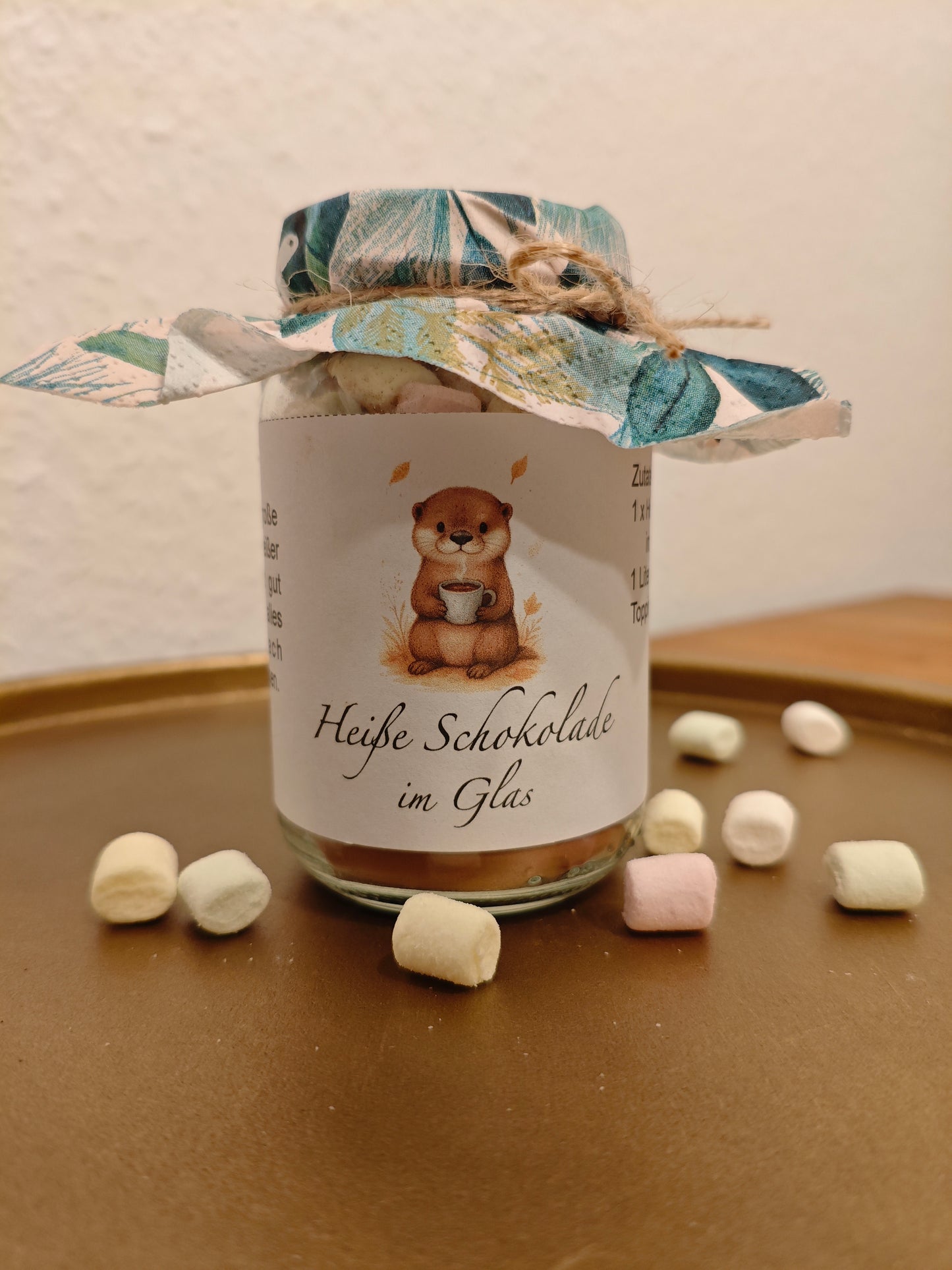 Bandarole - Heiße Schokolade - Trinkmischung im Glas - Für den Wohlfühlabend zu Hause - DIY - Sofortdownload