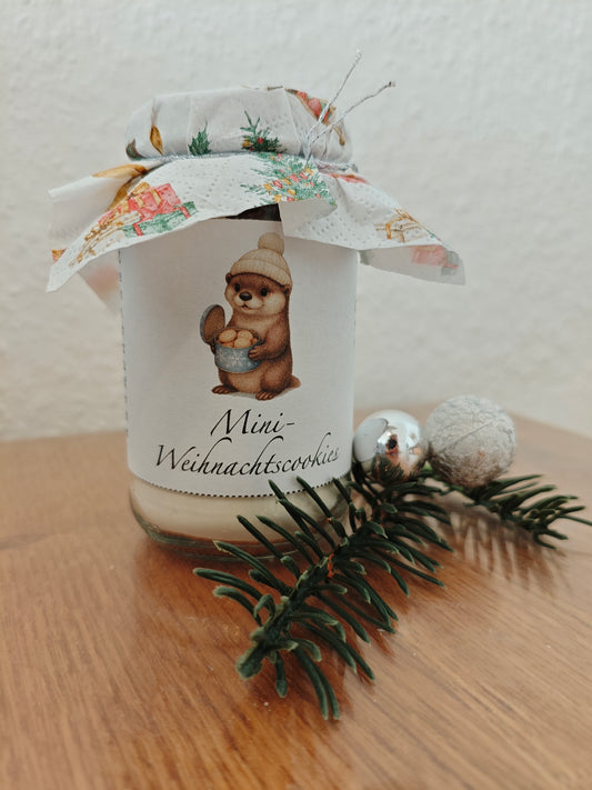 Banderole - Mini-Weihnachtscookies - Backmischung im Glas - Adventskalenderglas - Edition 2025 - DIY - Sofortdownload
