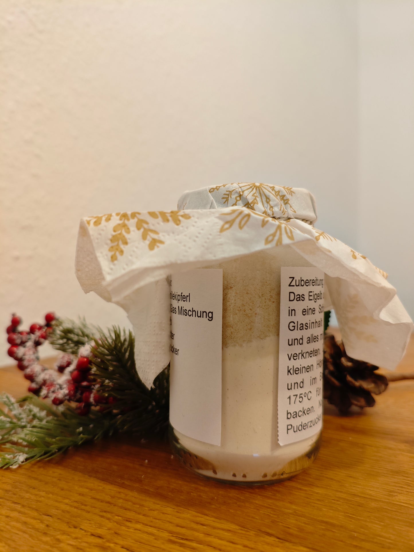 Banderole - Vanillekipferl - Weihnachtsklassiker Teil 1 - Backmischung im Glas - DIY - Sofortdownload