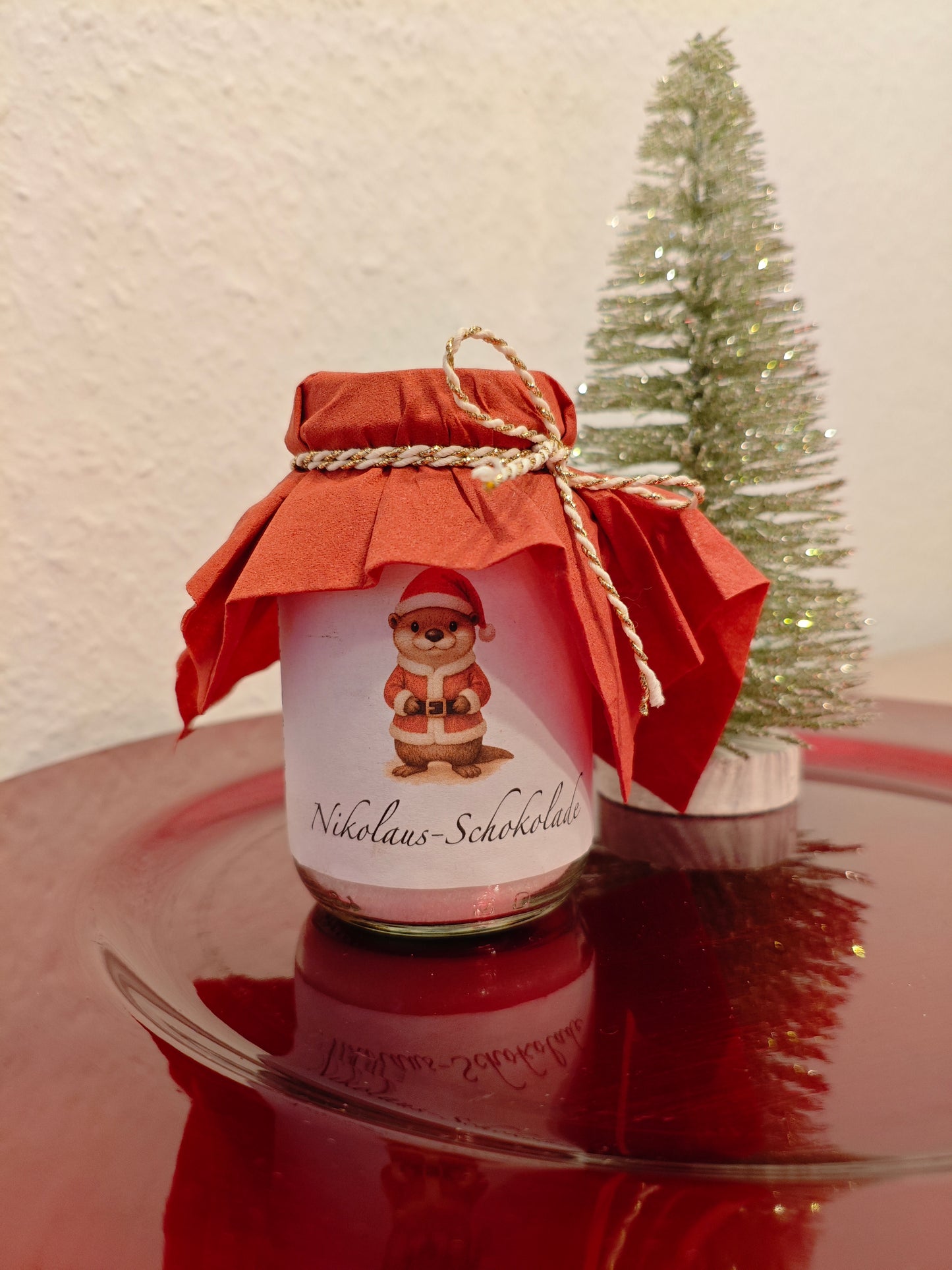 Banderole - Nikolaus Schokolade - Trinkmischung im Glas - DIY - Sofortdownload