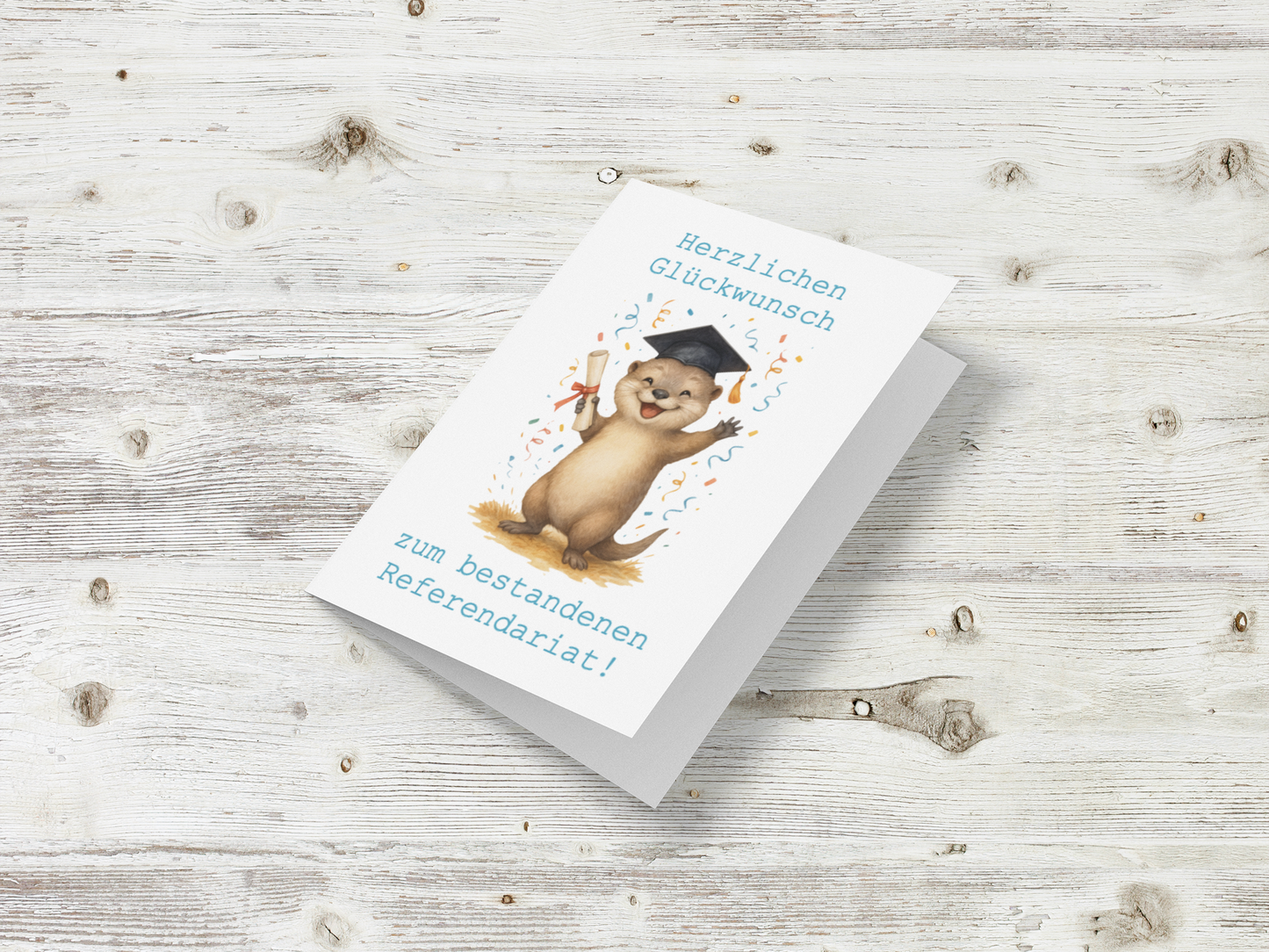 Glückwunschkarte Referendariat bestanden – Digitale Klappkarte PDF – Herzlichen Glückwunsch Lehrer / Lehrerin – Sofort-Download