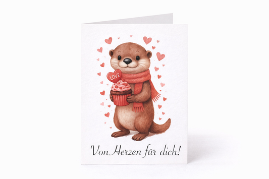 Klappkarte - Von Herzen für dich - DIN A5 - Sofortdownload