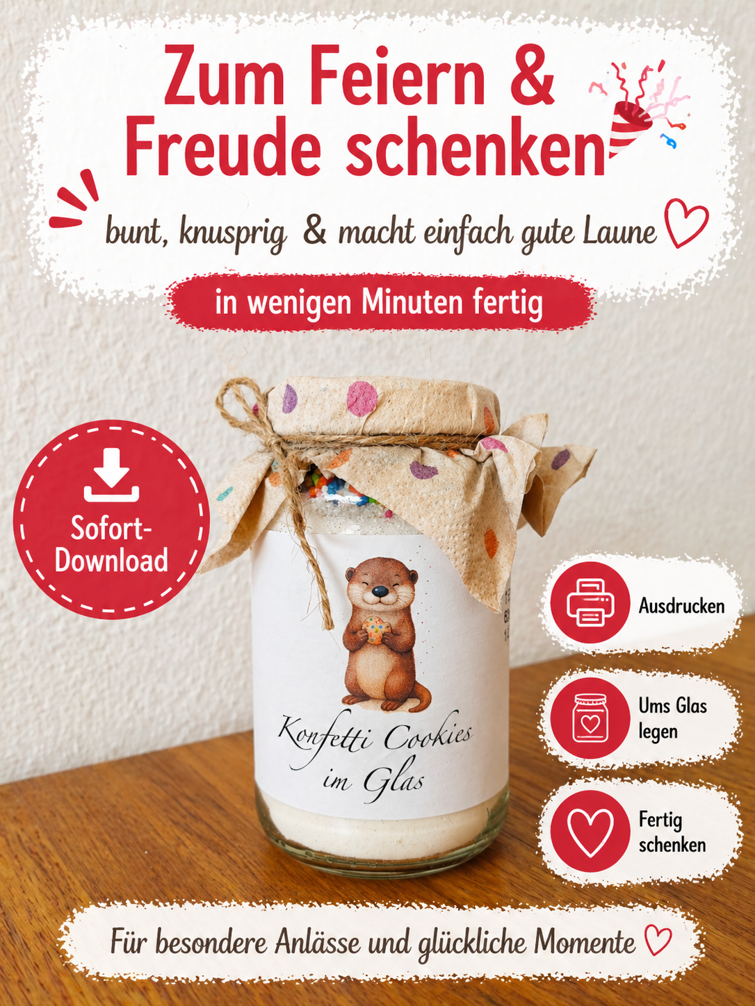 Konfetti-Cookies - fröhliches Geschenk