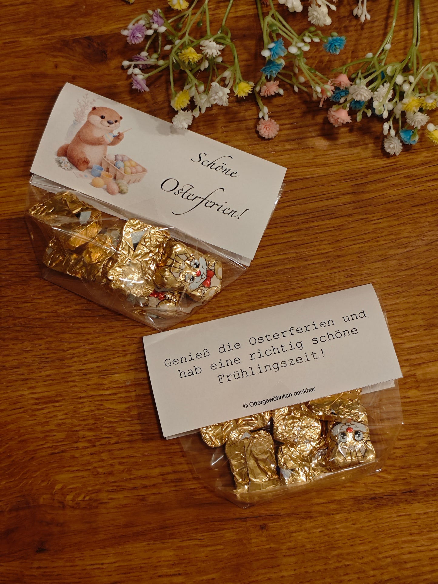 Bastelvorlage - Schöne Osterferien - Etiketten für Süßigkeitentüten - DIY - Sofortdownload