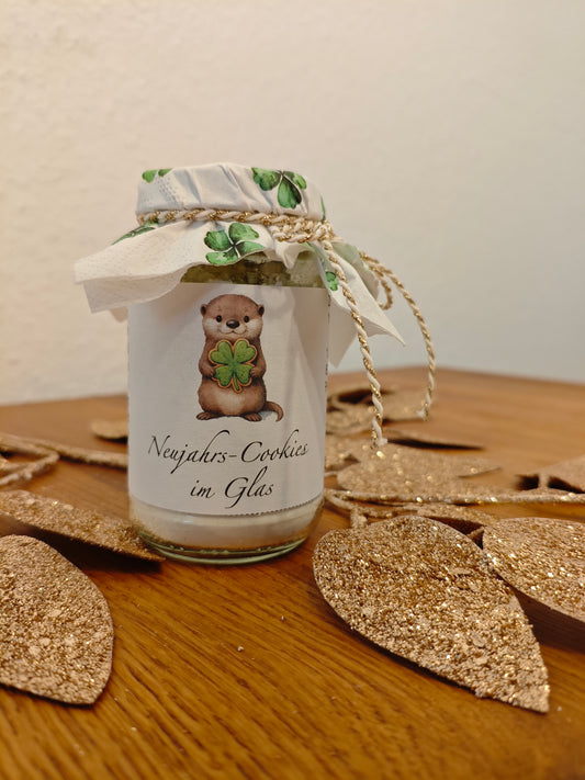 Neujahrscookies im Glas - Glück schenken