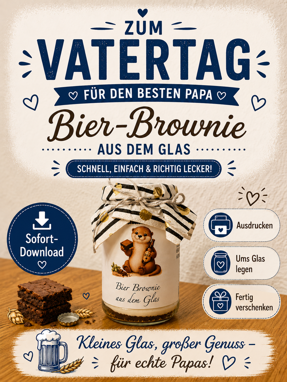 Bierbrownie - Vatertagsspaß schenken