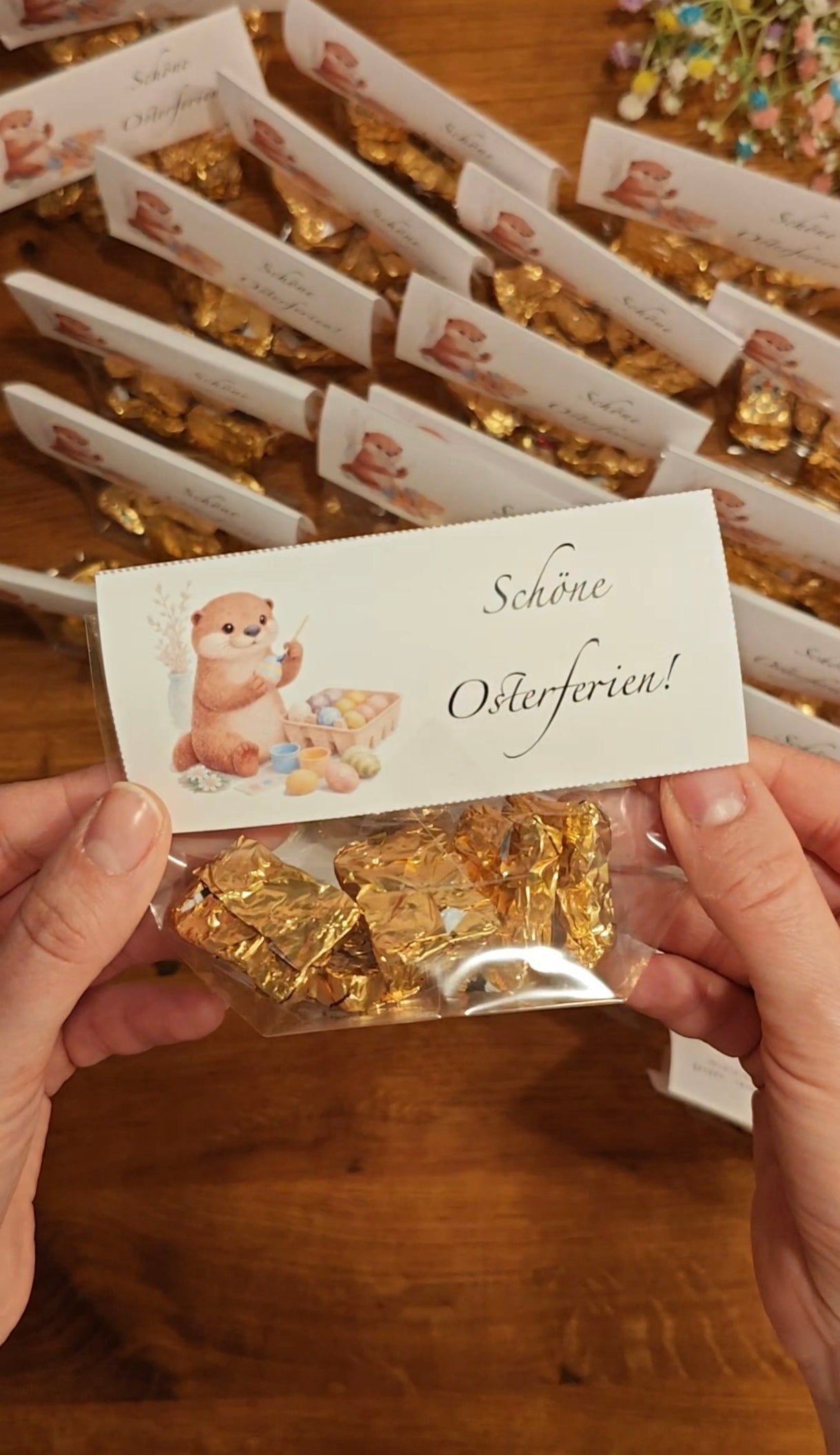 Bastelvorlage - Schöne Osterferien - Etiketten für Süßigkeitentüten - DIY - Sofortdownload