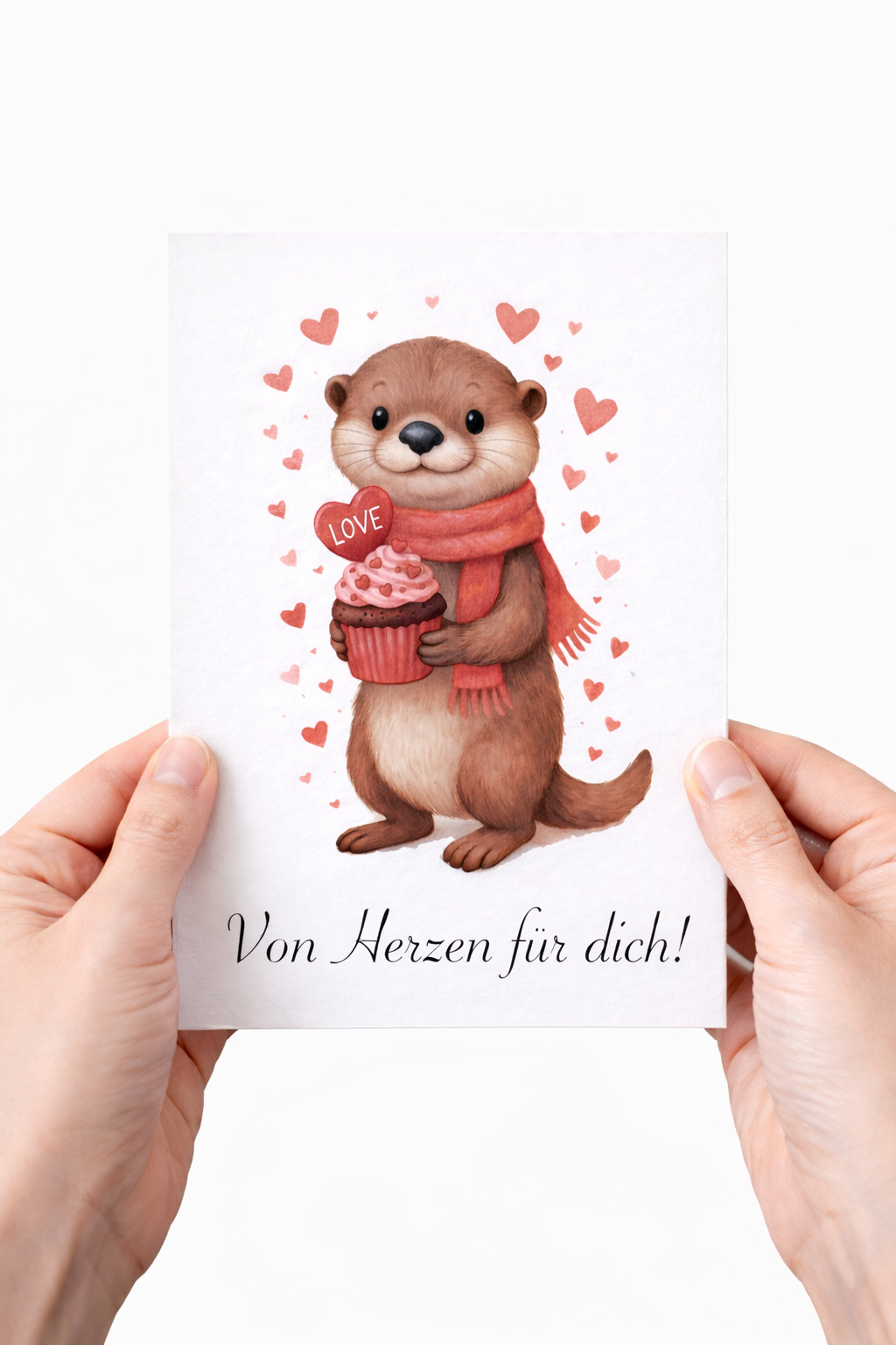 Klappkarte - Von Herzen für dich - DIN A5 - Sofortdownload