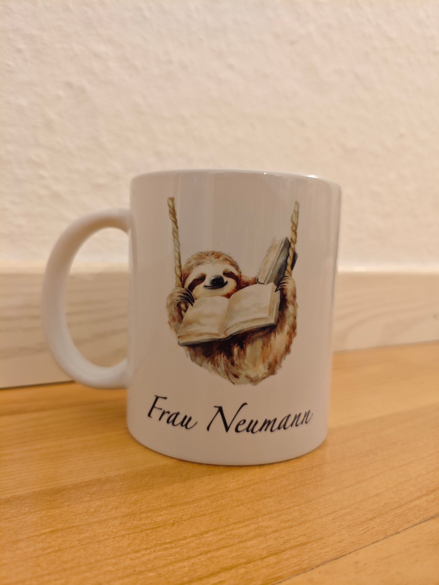 Personalisierte Tasse "Faultierklasse"
