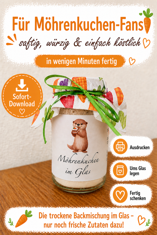 Möhrenkuchen - frühlingshaftes Geschenk