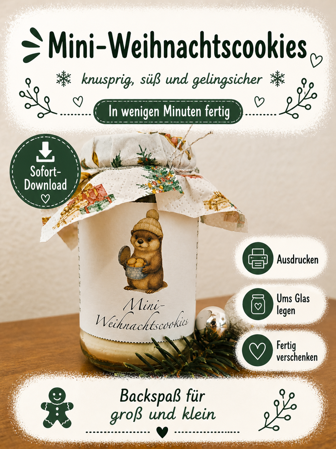 Mini-Weihnachtscookies - süße Weihnachtsfreude