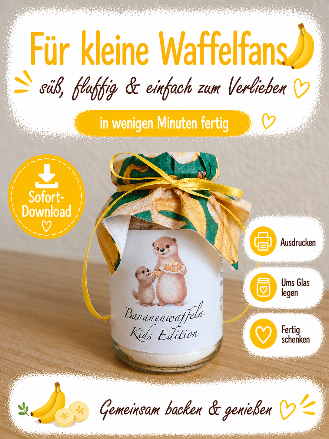 Bananenwaffeln Kids Edition - Backspaß für Kinder