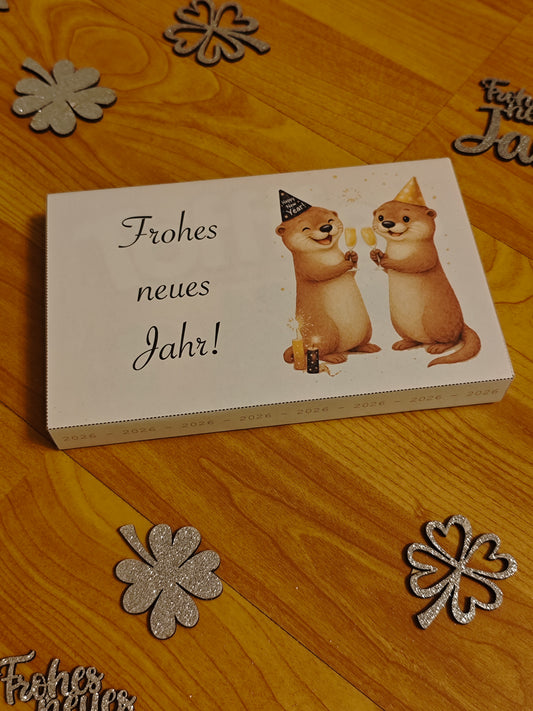 Bastelvorlage - Toffifee-Banderole - Frohes neues Jahr 2026 - Mitbringsel zu Silvester - DIY - Sofortdownload