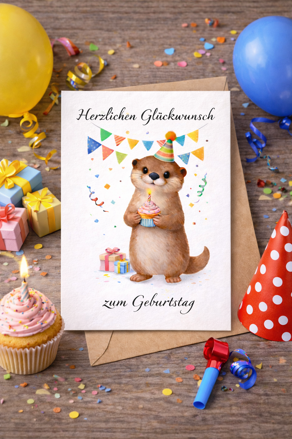 Klappkarte - Geburtstag - DIN A5 - Sofortdownload