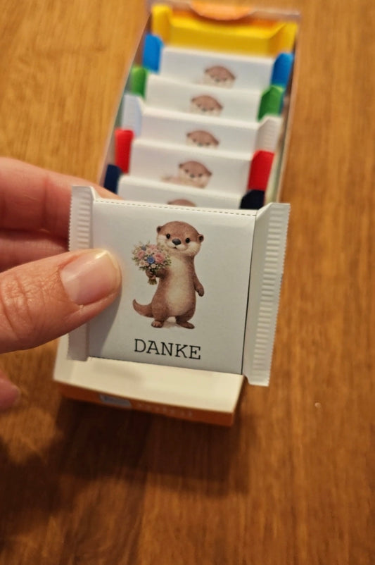 Mini-Rittersport Banderole – Danke für das tolle Schuljahr
