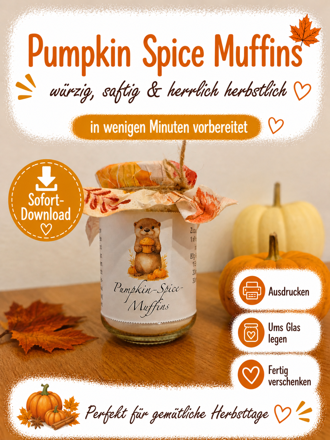 Pumpkin-Spice-Muffins - herbstlich schenken